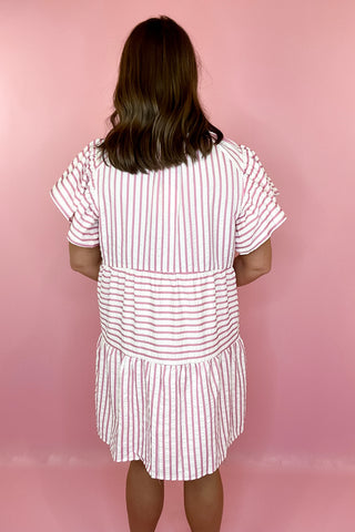 Striped Dress Pink