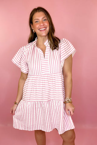 Striped Dress Pink