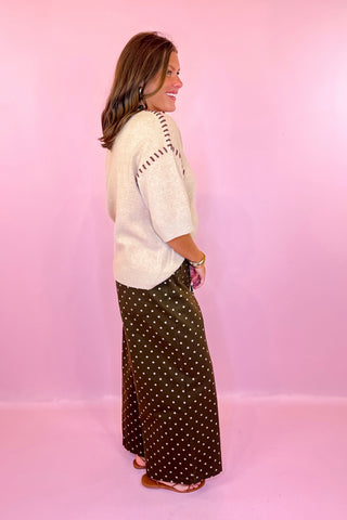 Brown Always In The Moment Polka Dot Wide Leg Pants Brown