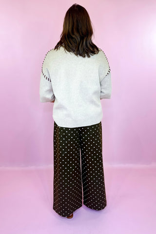 Brown Always In The Moment Polka Dot Wide Leg Pants Brown