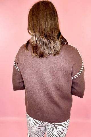 Brown The Perfect Introduction Short Sleeve Sweater Top Brown