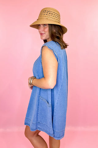 Summer Days Sleeveless Denim Dress
