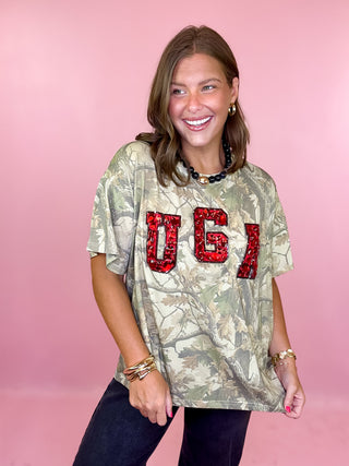 Queen Of Sparkles: Licensed UGA Camo Tee