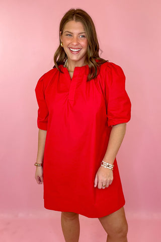 Caryn Lawn Asher Mini Dress Red