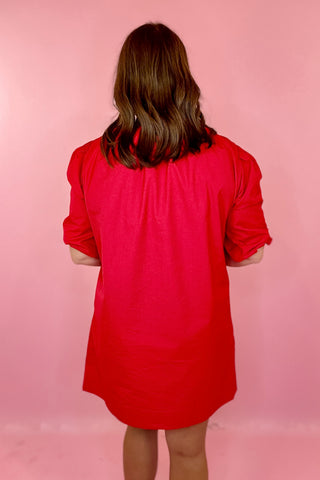 Caryn Lawn Asher Mini Dress Red