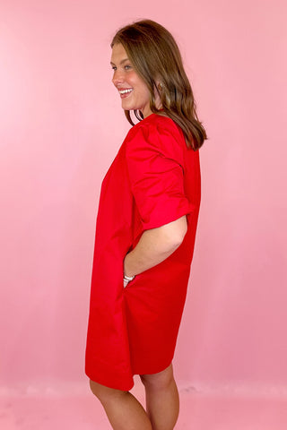 Caryn Lawn Asher Mini Dress Red