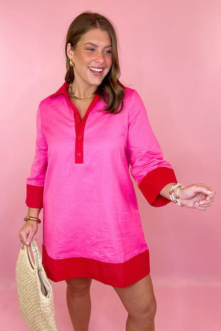 Caryn Lawn Carrie Mini Dress Pink