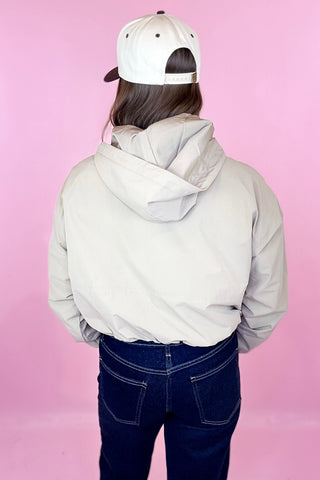 Cinched Waist Hooded Jacket