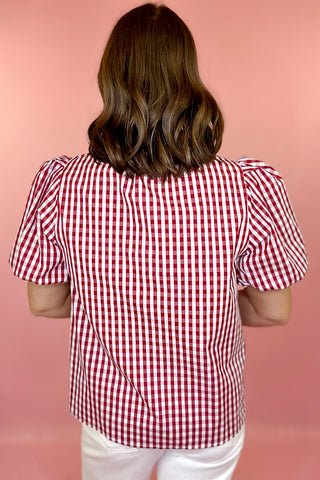 Gingham Top Red