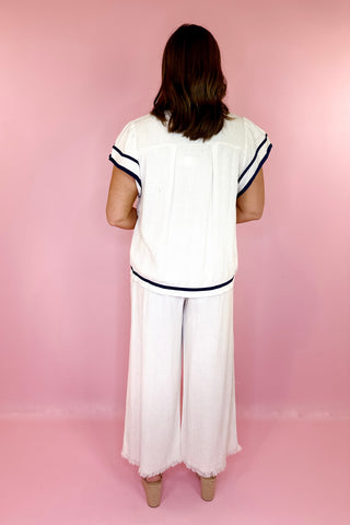 Linen Wide Leg Pant Oatmeal