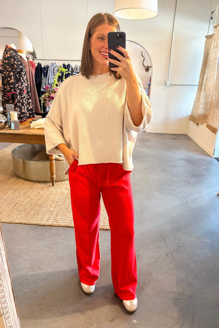 red sweatpant
