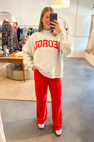 red sweatpant