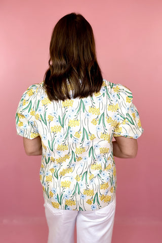 Floral Top Lemon