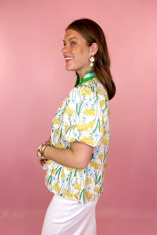 Floral Top Lemon