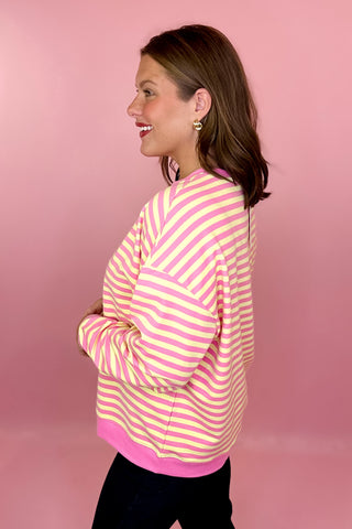 Cool Again Oversized Pullover Pink Lemonade