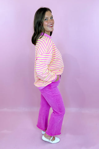 Cropped Bootcut Pant Hot Pink