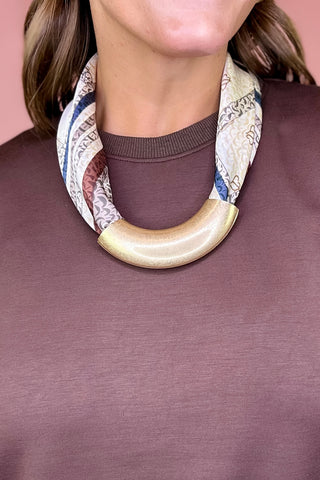 Curved Metal Tube Scarf Enhancer