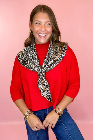 Leopard Print Bandana Scarf