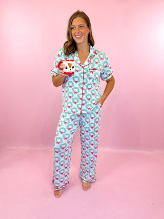Mary Square: Charlotte Wreath & Ribbon Pajama Set