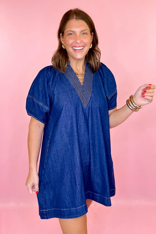 Check Me Out Denim Mini Dress