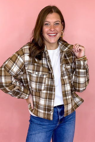 Point Taken Plaid Cropped Jacket