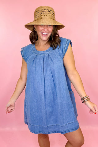 Summer Days Sleeveless Denim Dress
