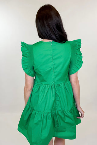 Feeling Lucky Clover Tiered Dress