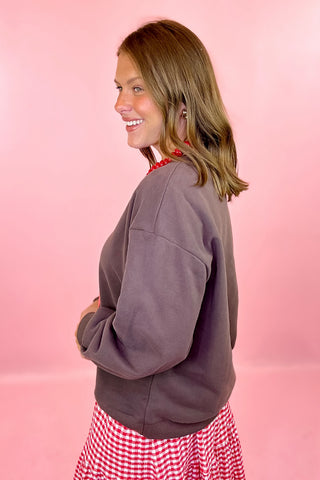 Queen Of Sparkles: Brown Cowboy Santa Sweatshirt