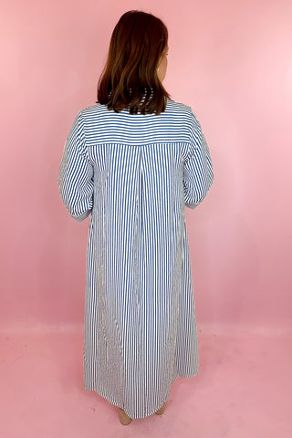 striped oversized dress