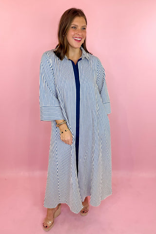 striped oversized dress