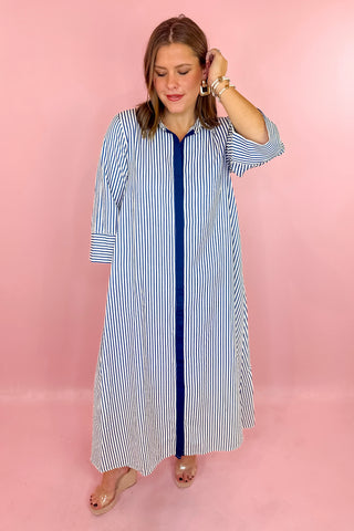 striped oversized dress