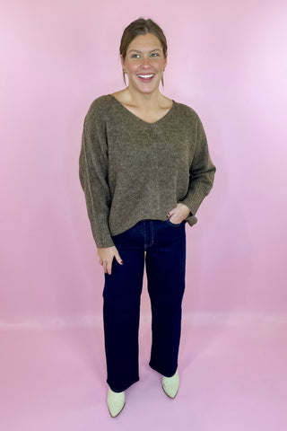 Mid Rise Loose Straight Jean - Super Dark