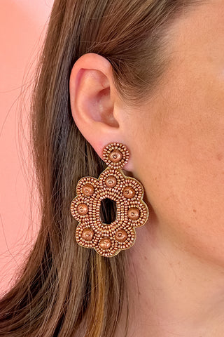 Detailed Delight Beaded Earrings