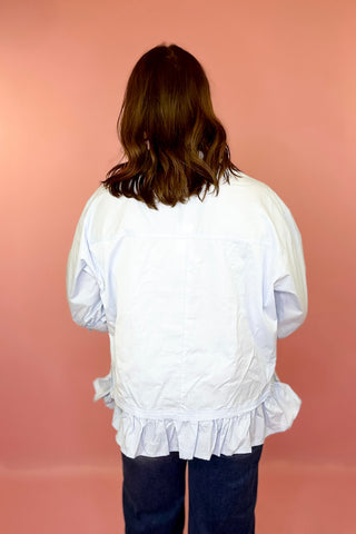 Write Me Back Button Front Top - Blue