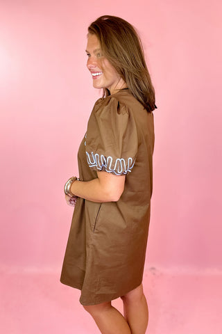 Everything I Imagined Mini Dress- Brown