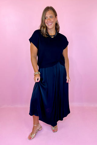 Enough Of This Layering Midi Dress - Black