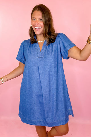  Mini Denim Dress- Denim