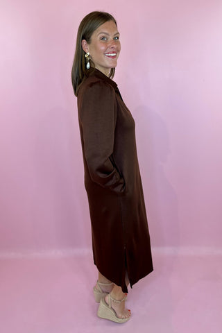 brown midi dress