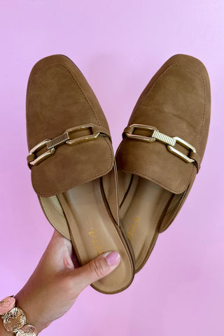 Eleanor Suede Mule Tan
