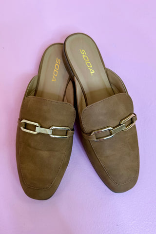 Eleanor Suede Mule Tan