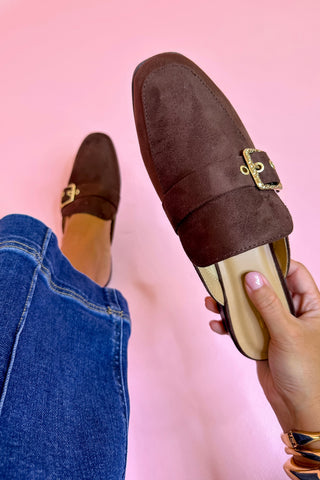 Elvira Suede Mule Mocha
