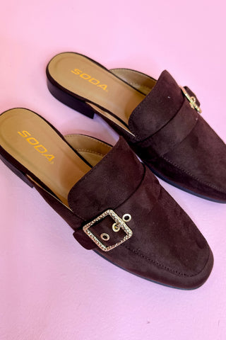 Elvira Suede Mule Mocha