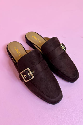 Elvira Suede Mule Mocha