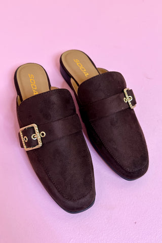 Elvira Suede Mule Mocha