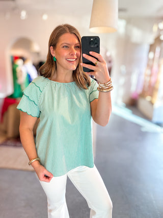 Striped Top Green