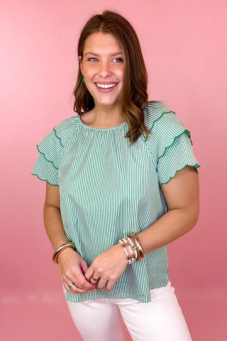 Striped Top Green