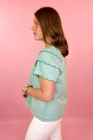 Striped Top Green