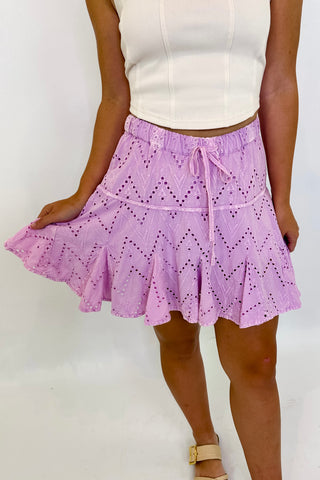 Take A Stroll Eyelet Skort