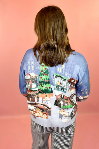 Queen Of Sparkles: Multi Christmas Market Button Up Cardigan