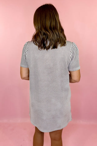 Gingham Mini Dress - Brown